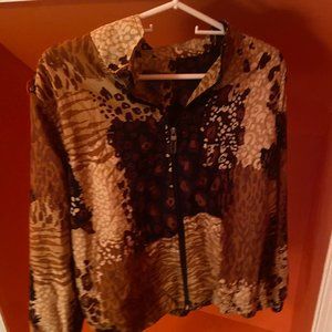 Vintage Cheetah Print Windbreaker